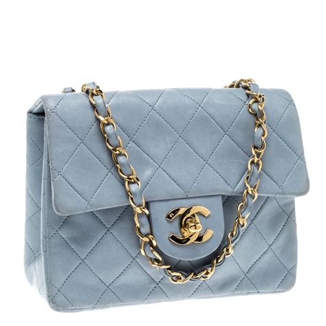 chanel sky blue mini|royal blue chanel purse.